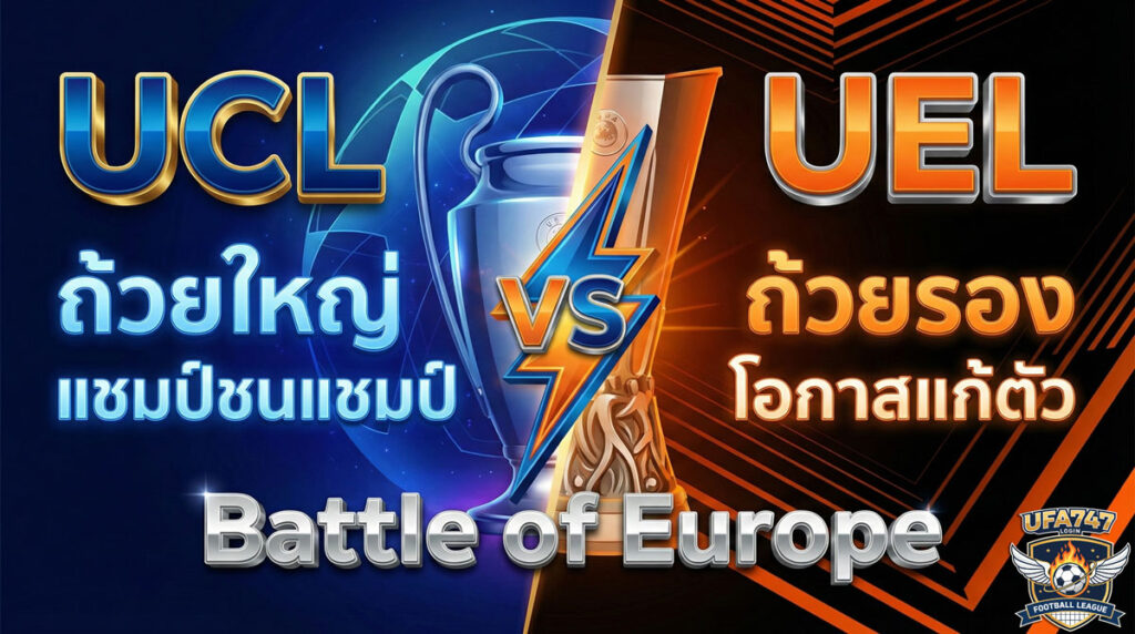 อินโฟกราฟิก เปรียบเทียบความแตกต่าง UCL ถ้วยใหญ่ และ UEL ถ้วยรอง
