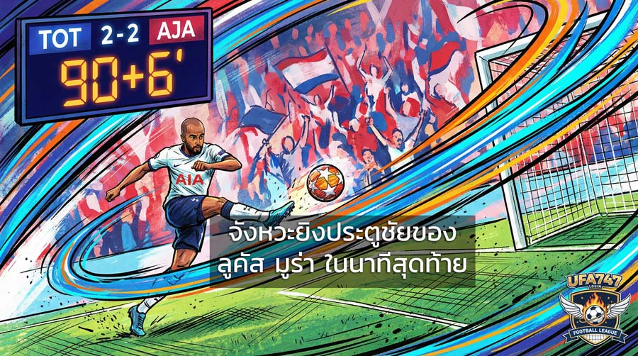 จังหวะยิงประตูชัยของลูคัส มูร่า ในนาทีสุดท้าย